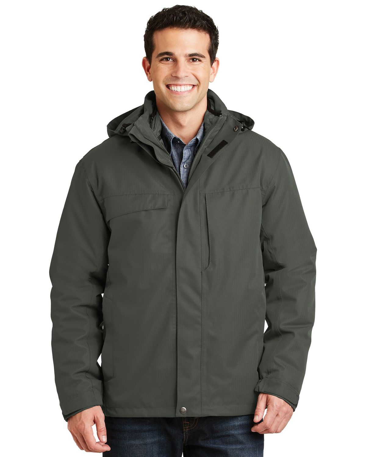 'Port Authority J302 Men's Herringbone 3-in-1 Parka'