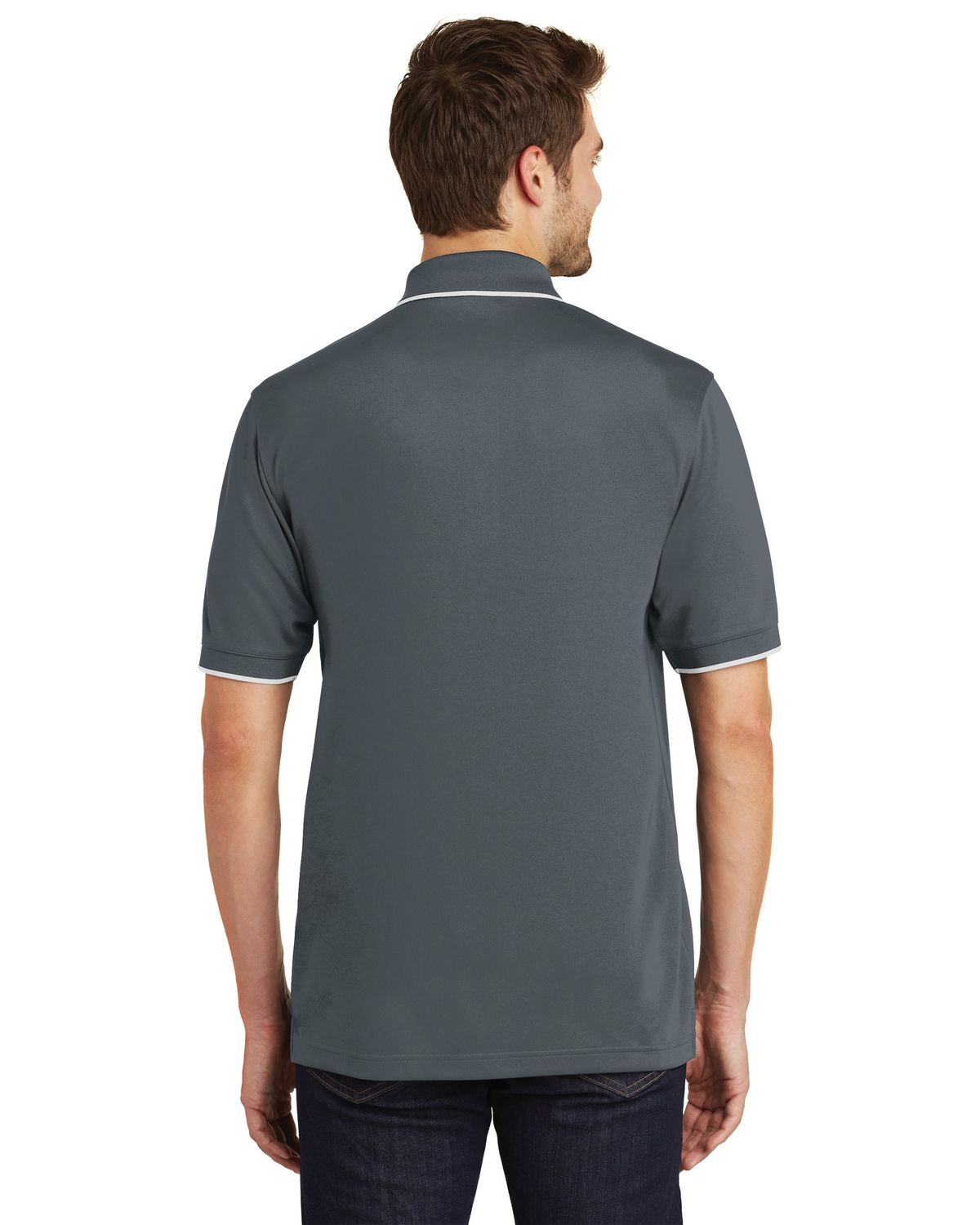 'Port Authority K111 Men's Dry Zone UV Micro-Mesh Tipped Polo'