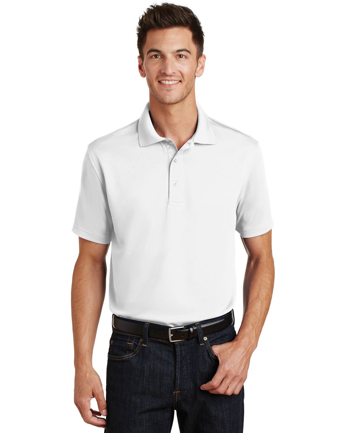 'Port Authority K497 Poly-Charcoal Blend Pique Polo'