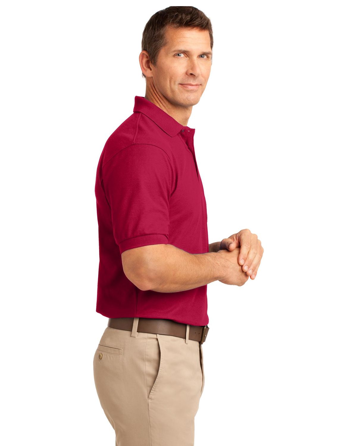 'Port Authority K500P Men's Silk Touch Pocket Polo Shirt'
