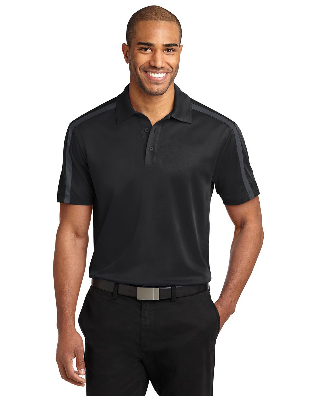 'Port Authority K547 Silk Touch Performance Colorblock Stripe Polo'