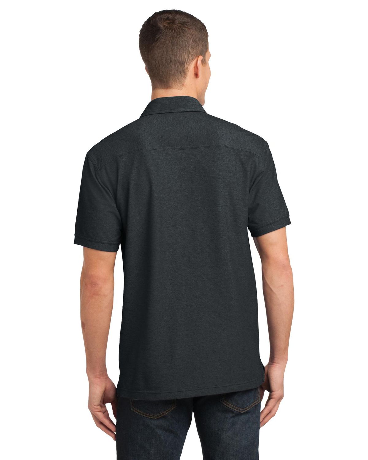 'Port Authority K557 Oxford Pique Double Pocket Polo Shirt'
