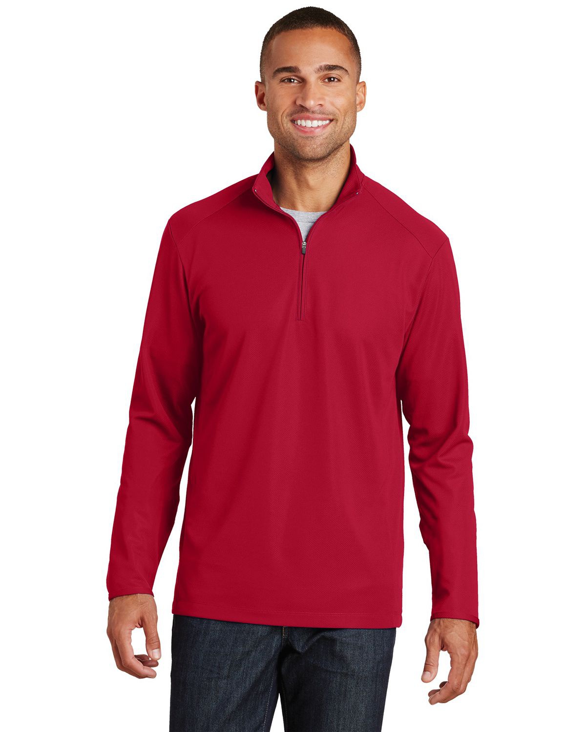 'Port Authority K806 Men's Pinpoint Mesh 1/2-Zip'