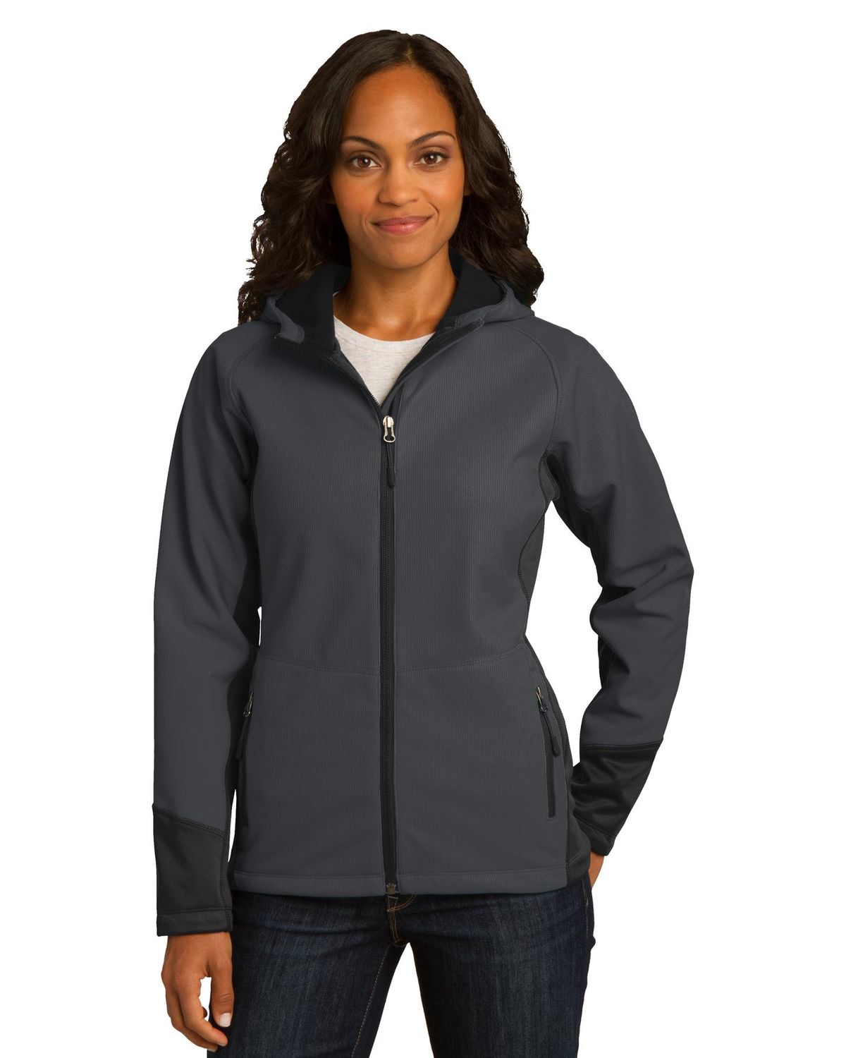 'Port Authority L319 Ladies' Vertical Hooded Soft Shell Jacket'