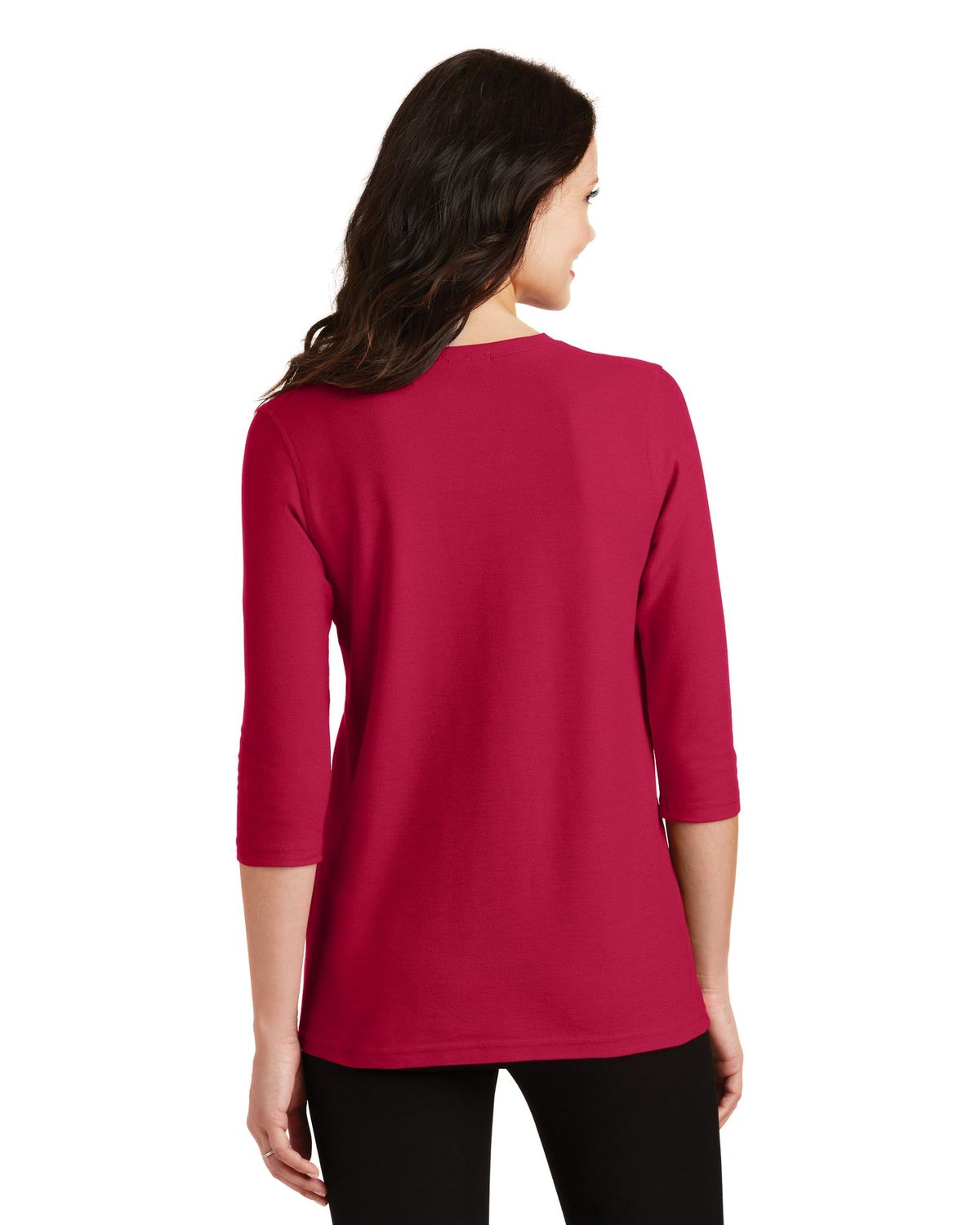 'Port Authority L561M Ladies Silk Touch Maternity 3/4-Sleeve V-Neck Shirt'