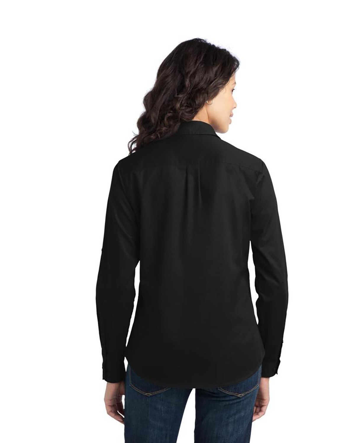'Port Authority L649 Ladies Stain-Resistant Roll Sleeve Twill Shirt'