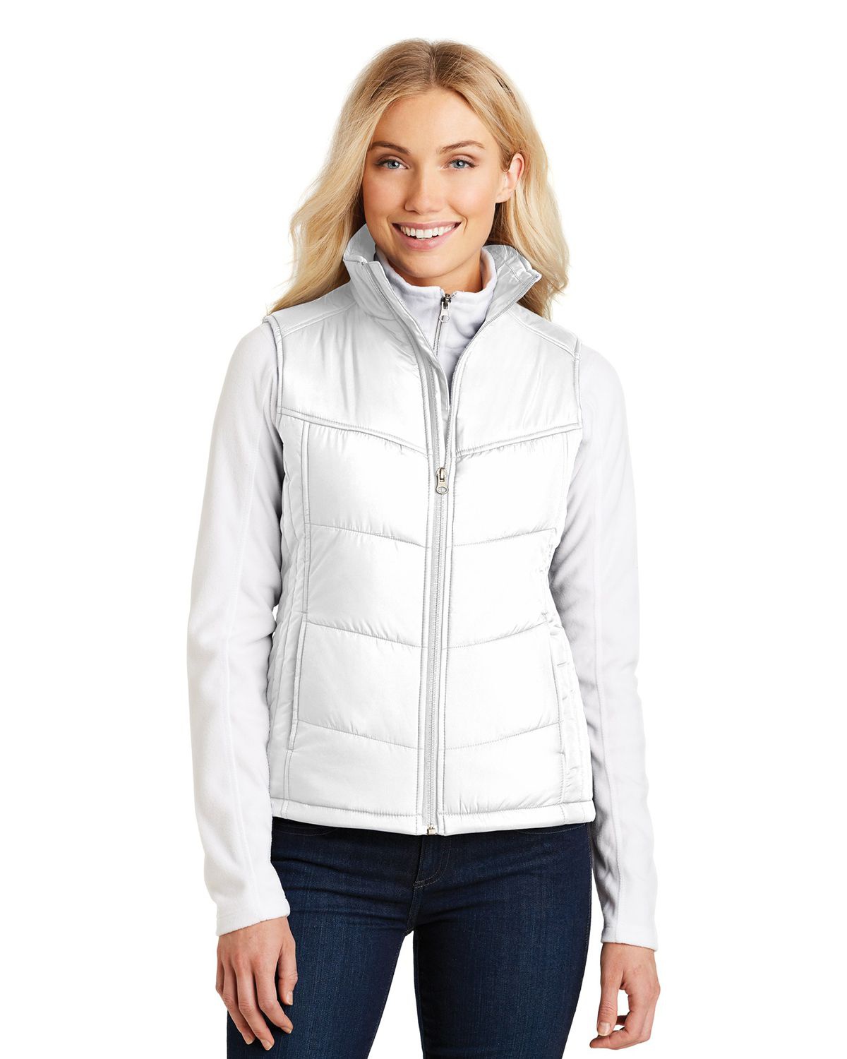 Port Authority L709 Ladies Polyester Shell Puffy Vest -Veetrends.com