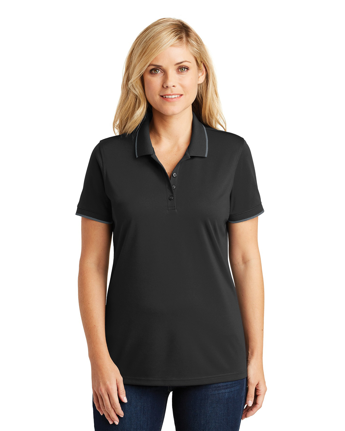 'Port Authority LK111 Women's Dry Zone UV Micro-Mesh Tipped Polo'