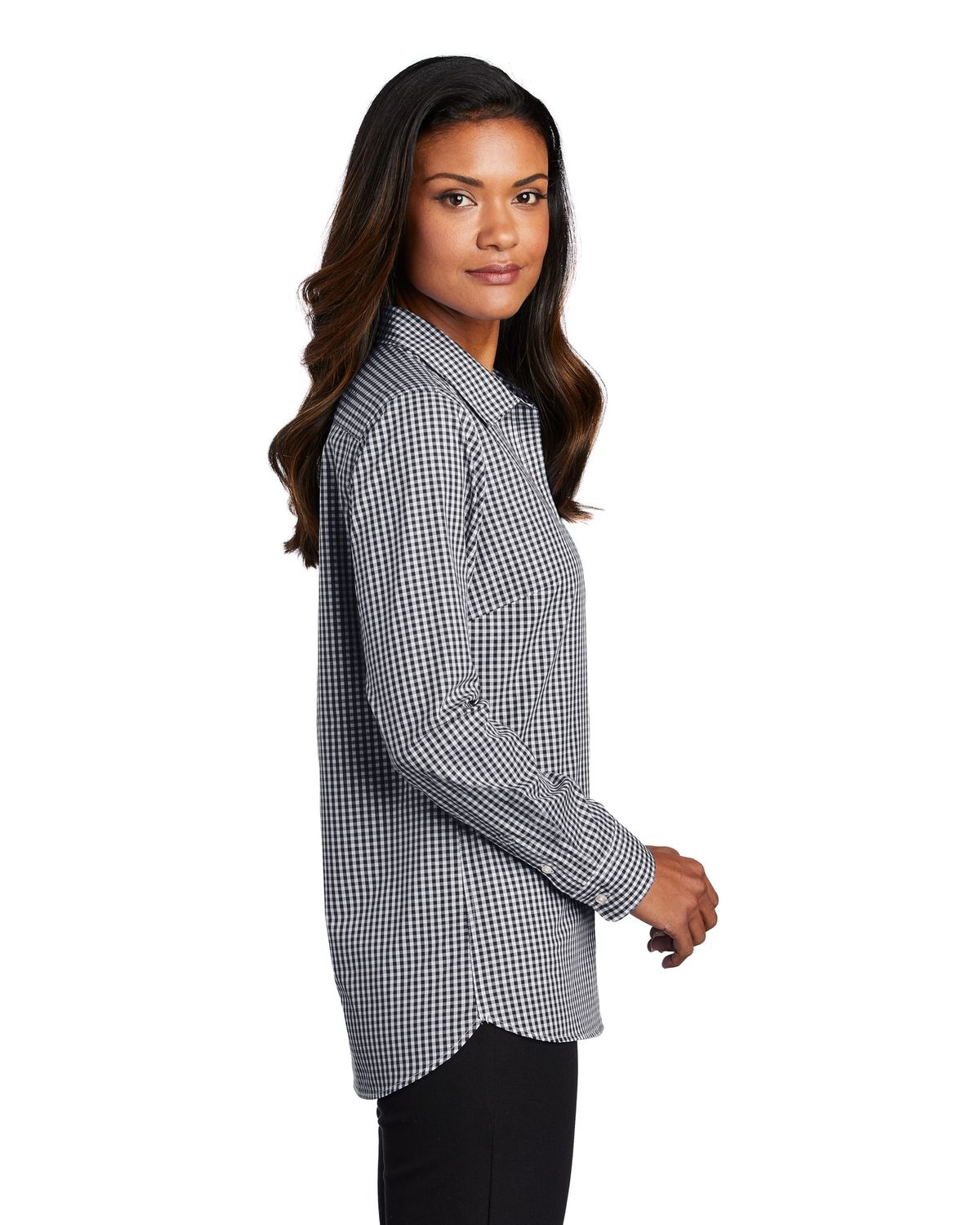 'Port Authority LW644 Ladies Broadcloth Gingham Easy Care Shirt'