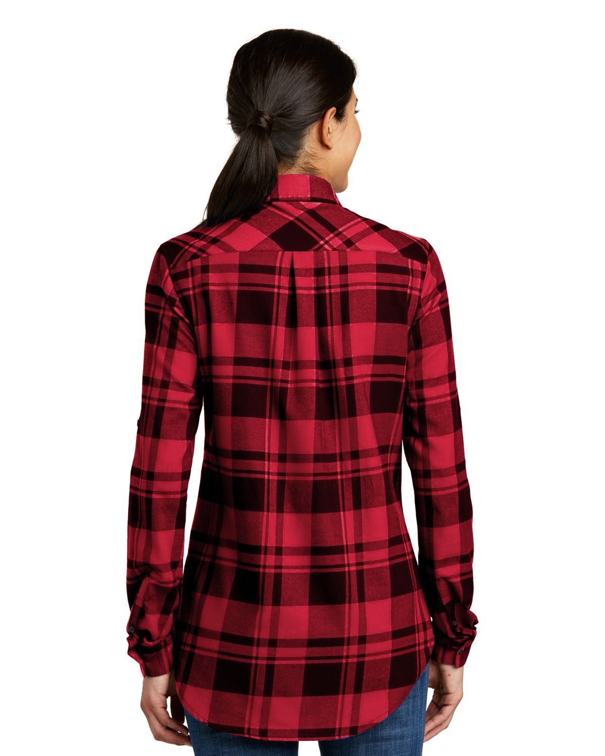 'Port Authority LW668 Ladies Plaid Flannel Tunic'