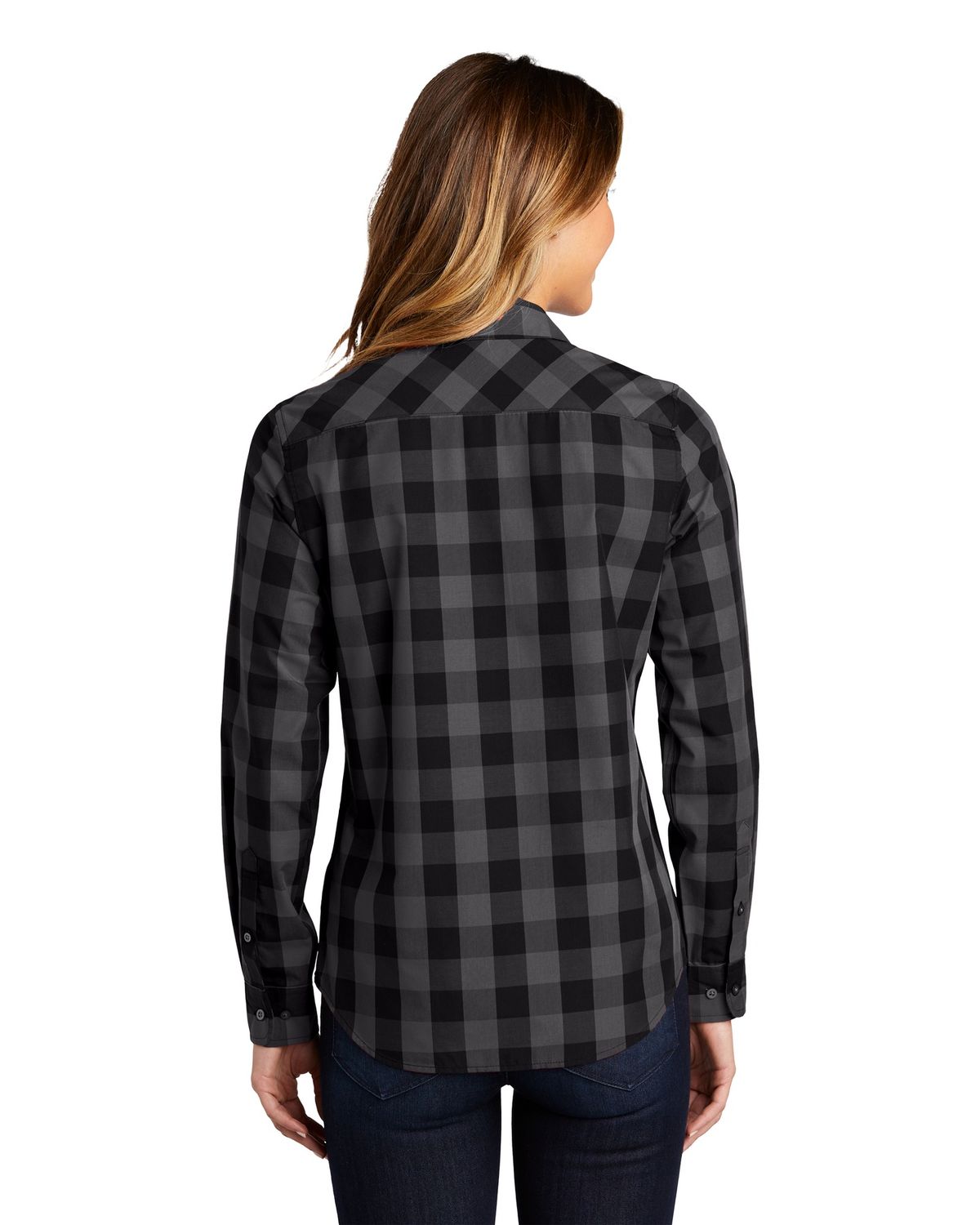 'Port Authority LW670 Ladies Everyday Plaid Shirt.'