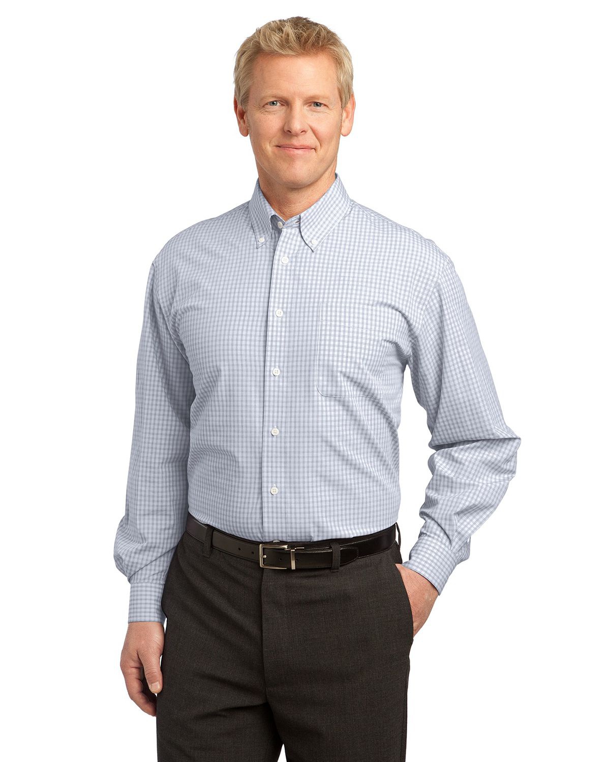 'Port Authority S639 Plaid Pattern Easy Care Shirt'
