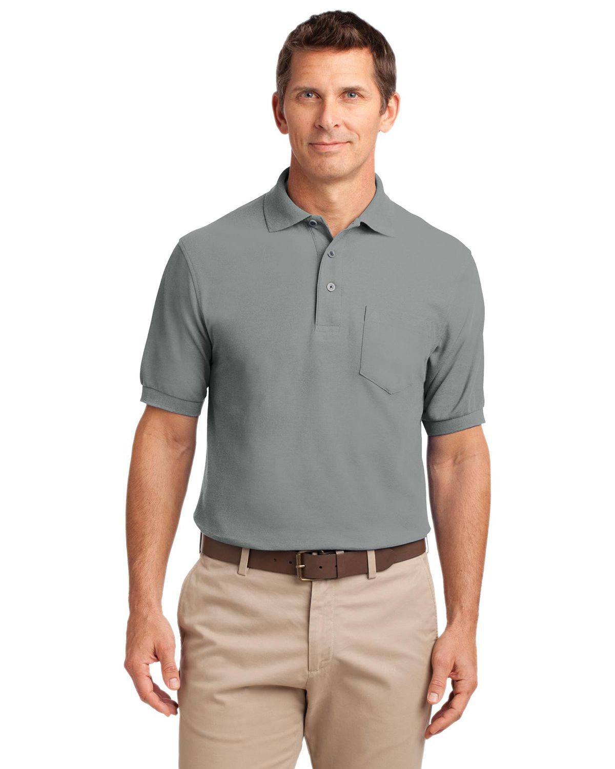 'Port Authority TLK500P Tall Silk Touch Polo with Pocket'