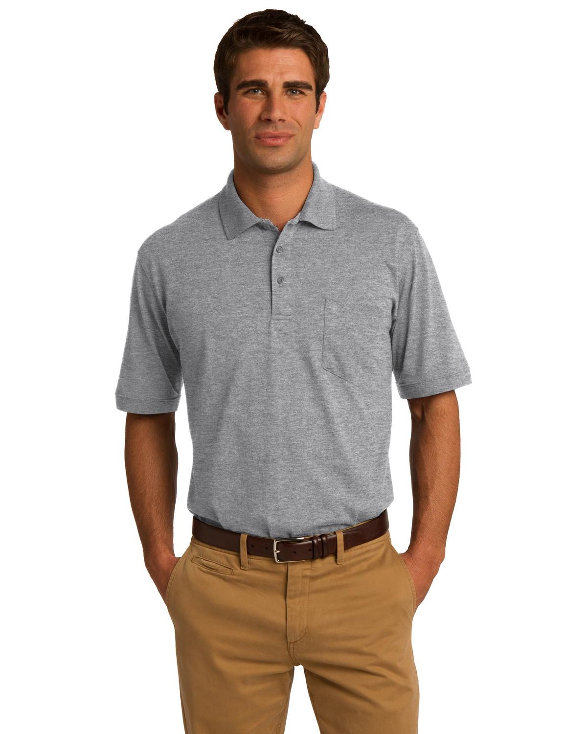 'Port & Company KP55P Men's Core Blend Jersey Knit Pocket Polo'