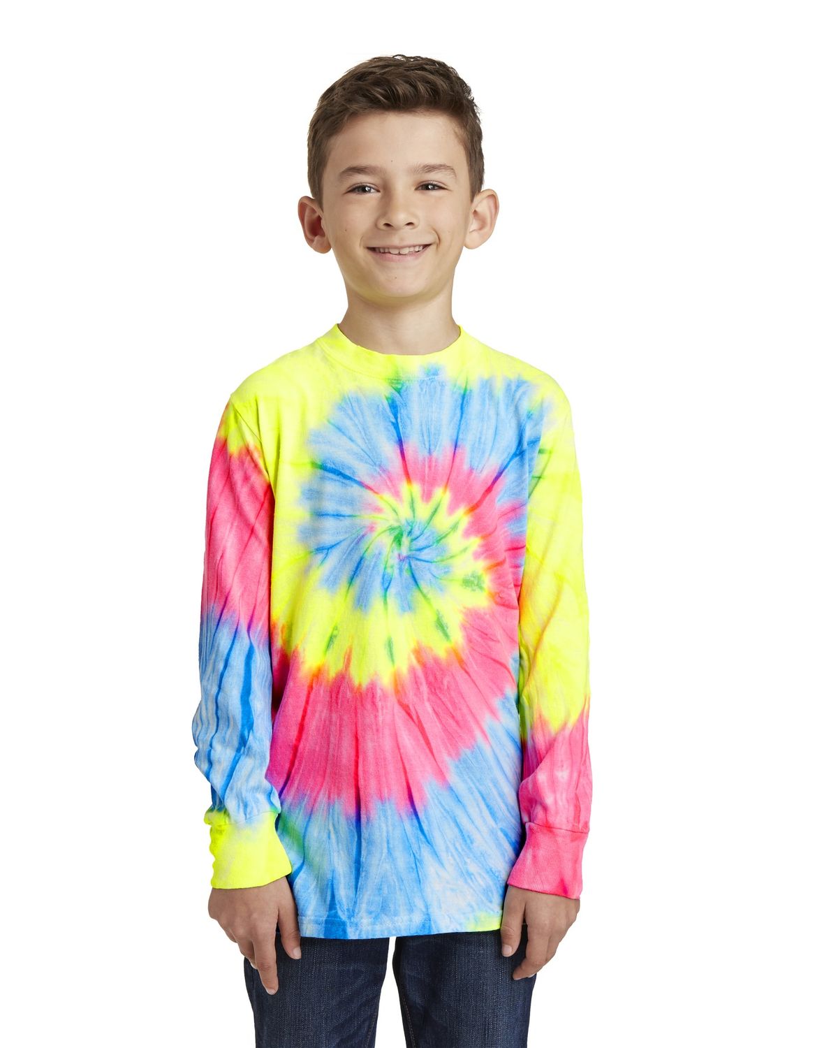 'Port & Company PC147YLS Youth Tie-Dye Long Sleeve Tee'