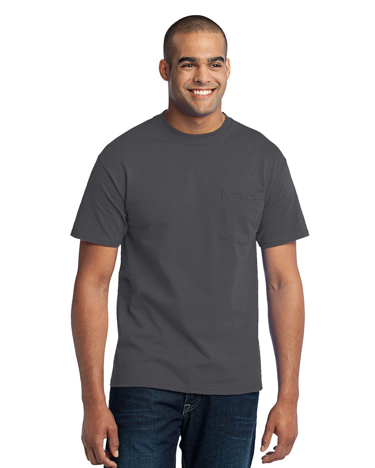 'Port & Company PC55PT Men's Tall Core Blend Pocket Tee'