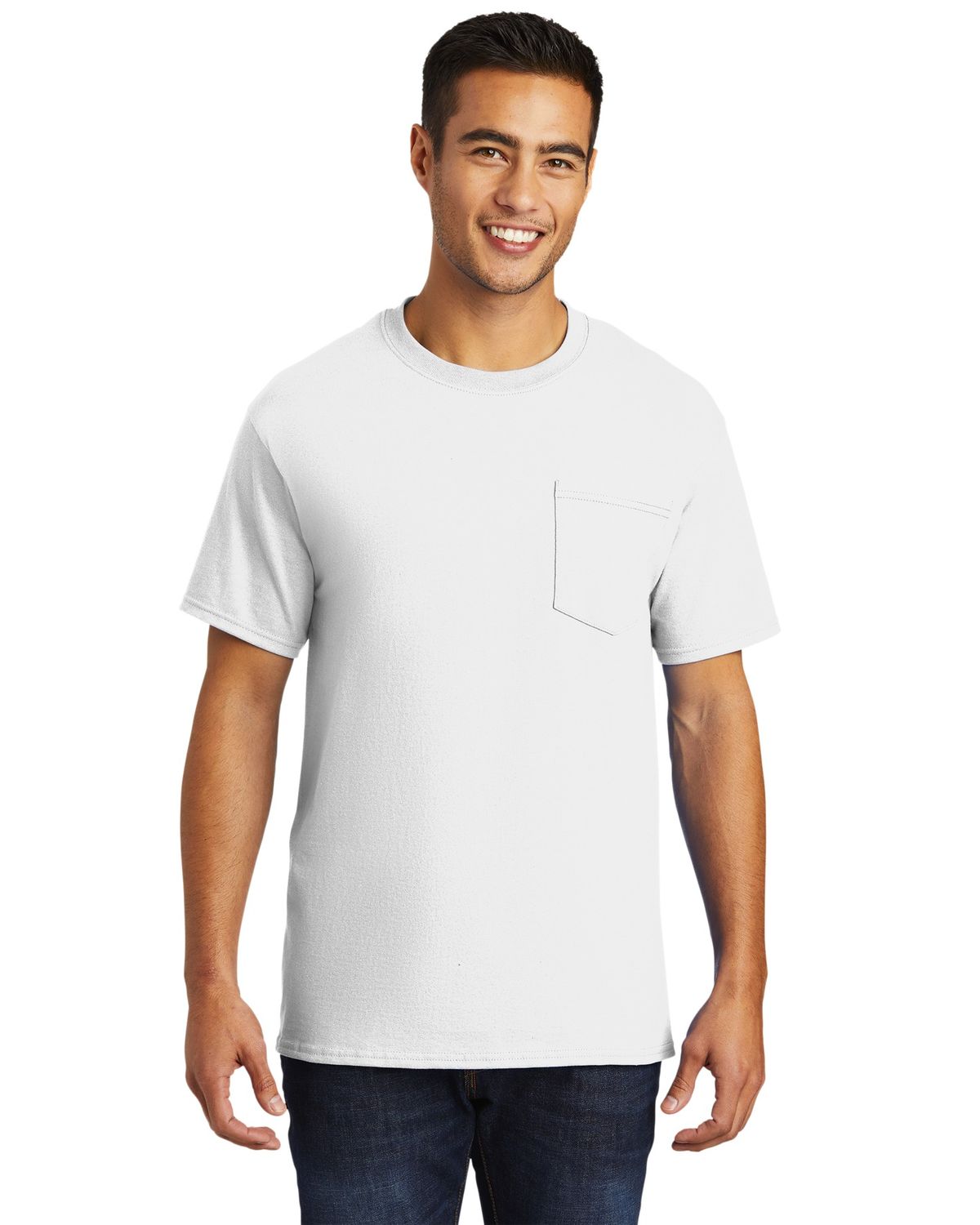 Port & Company PC61PT Tall Essential Fitted Pocket T-Shirt-Veetrends.com