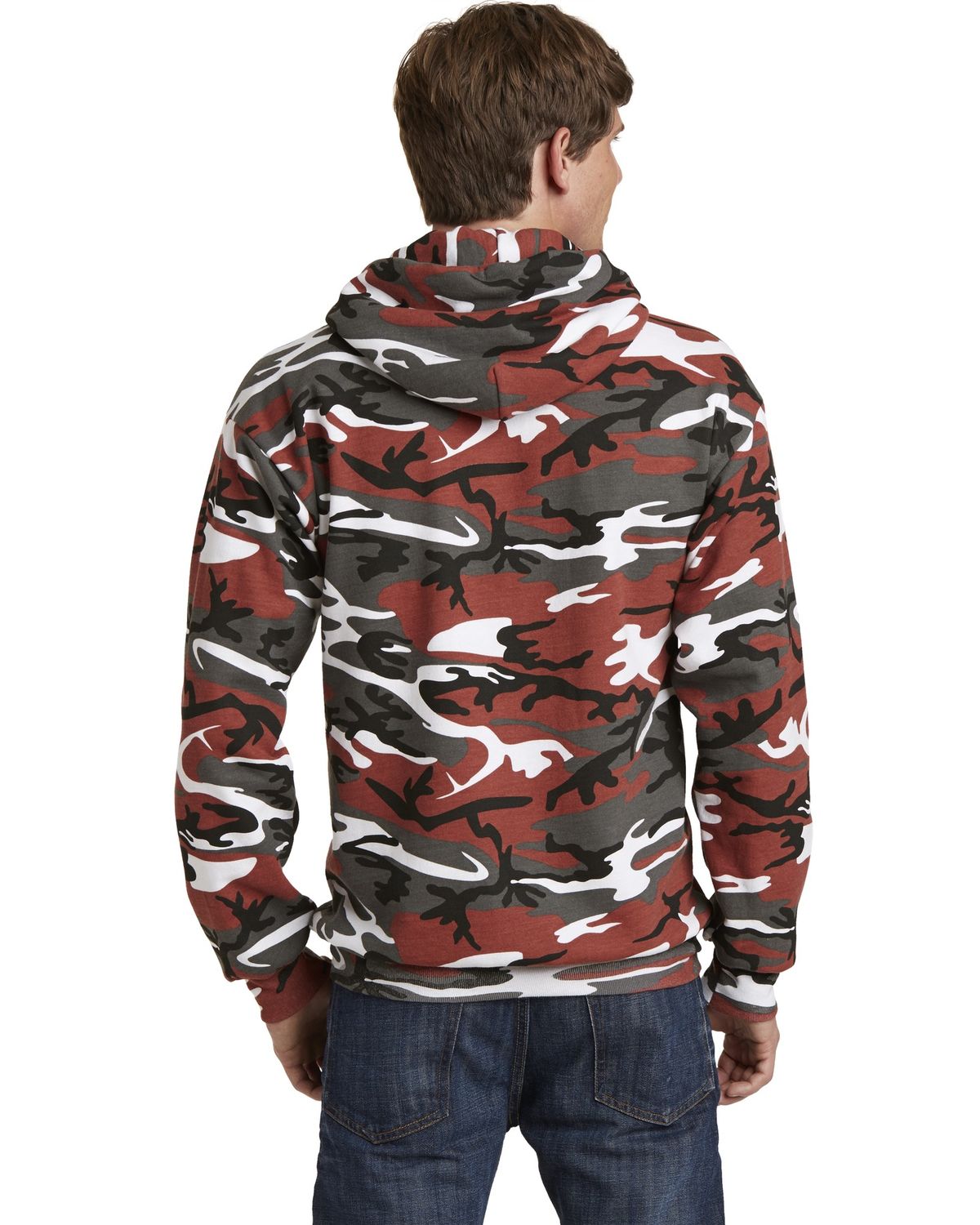 'Port & Company PC78HC Men's Core Fleece Camo Pullover Hooded Sweatshirt'