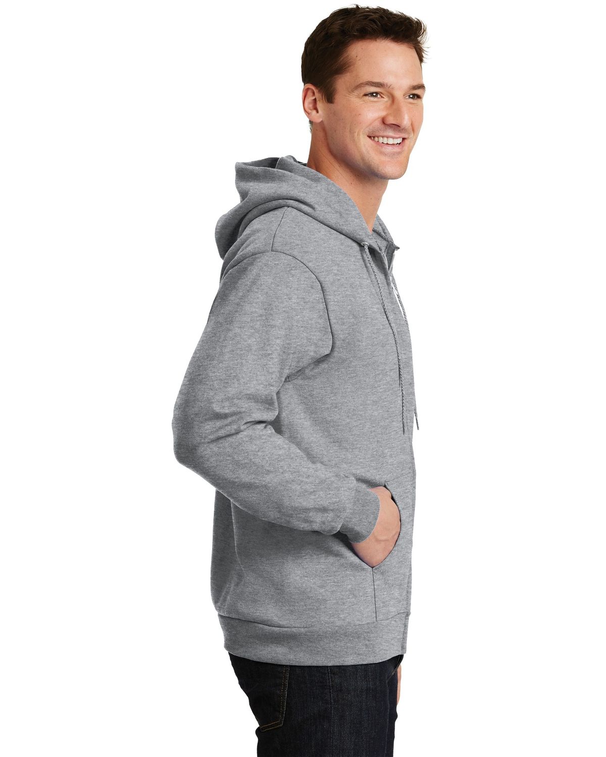 'Port & Company PC90ZH Essential Fleece Full-Zip Hooded Sweatshirt'