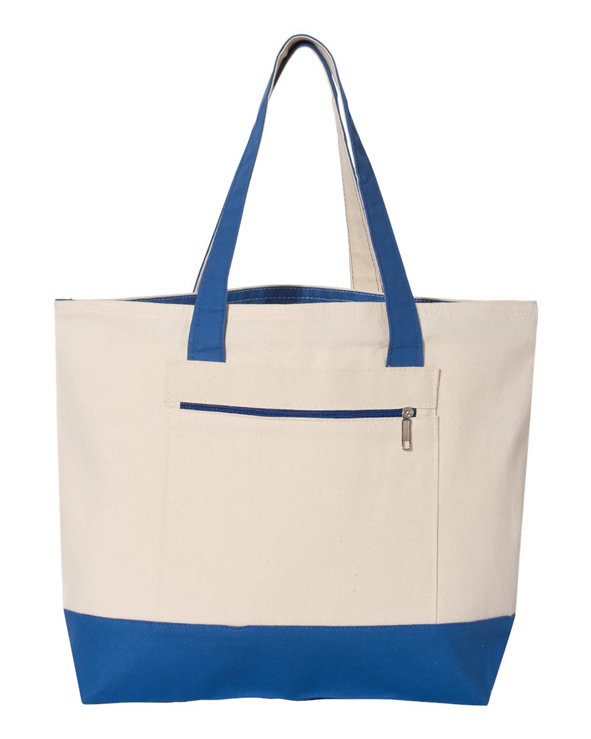 'Q-Tees Q1300 Canvas Zipper Tote'