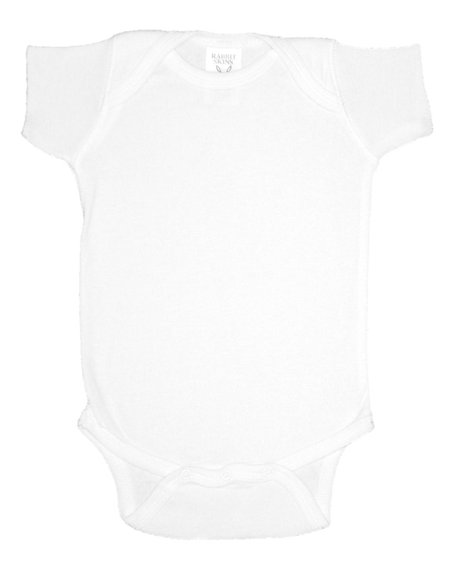 Rabbit Skins 4400 Infant Short Sleeve Cute Baby Rib Bodysuit