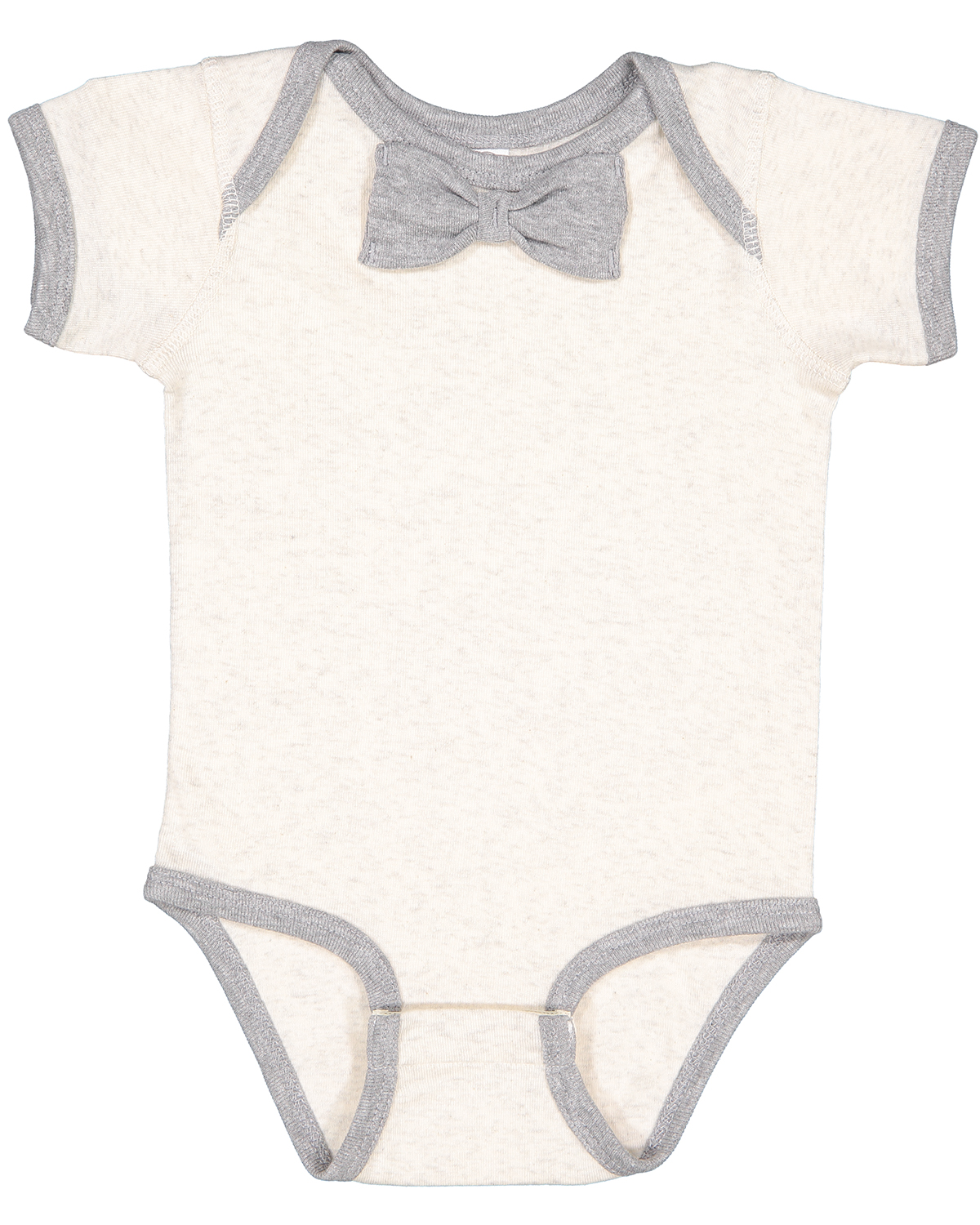 'Rabbit Skins RS4407 Infant Baby Rib Bow Tie Bodysuit'