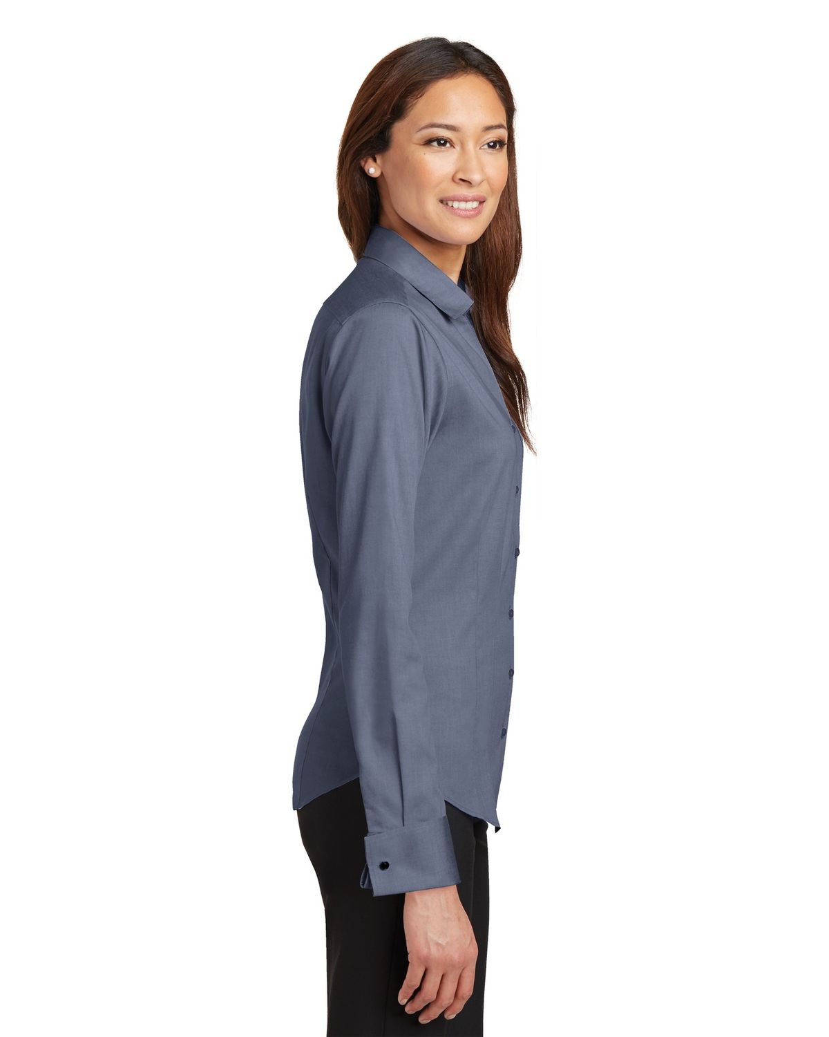 'Red House RH63 Ladies French Cuff Non Iron Pinpoint Oxford Dusk Shirt'