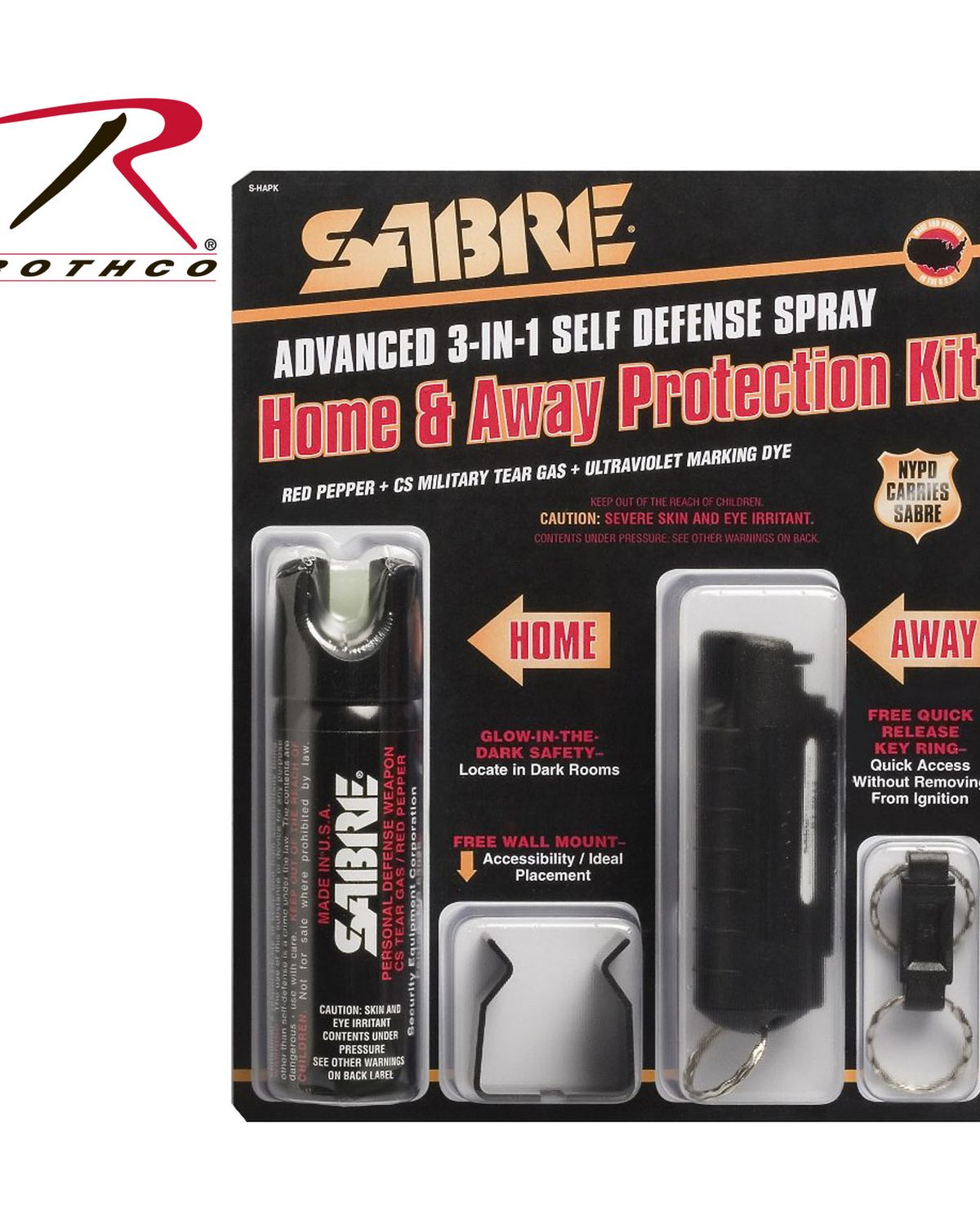 'Rothco 10018 Sabre 3-in-1 Home & Away Defense Spray Kit'
