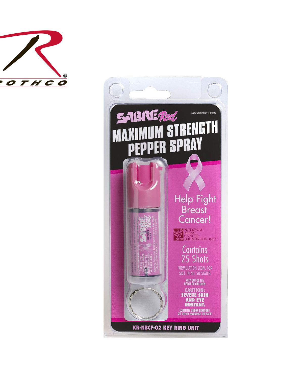 'Rothco 11011 Pink Sabre Pepper Spray USA Formula (KR-NBCF-02)'