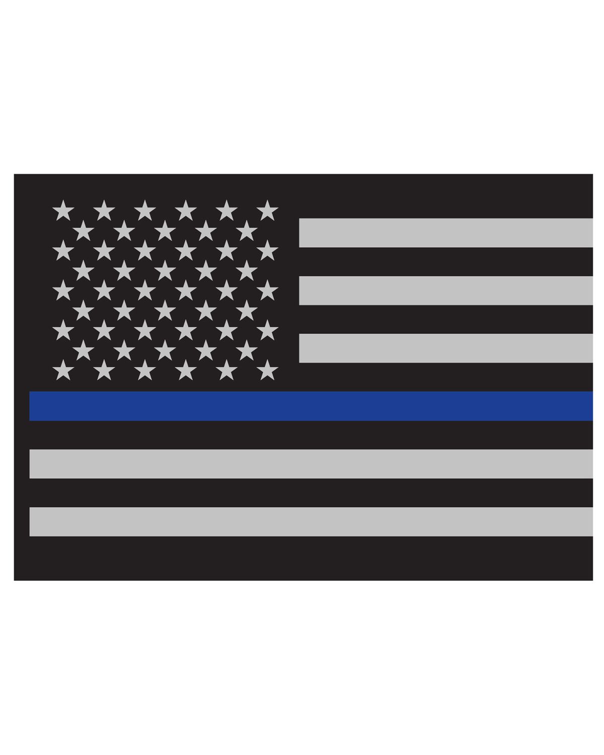 'Rothco 1293  Thin Blue Line Flag Decal'