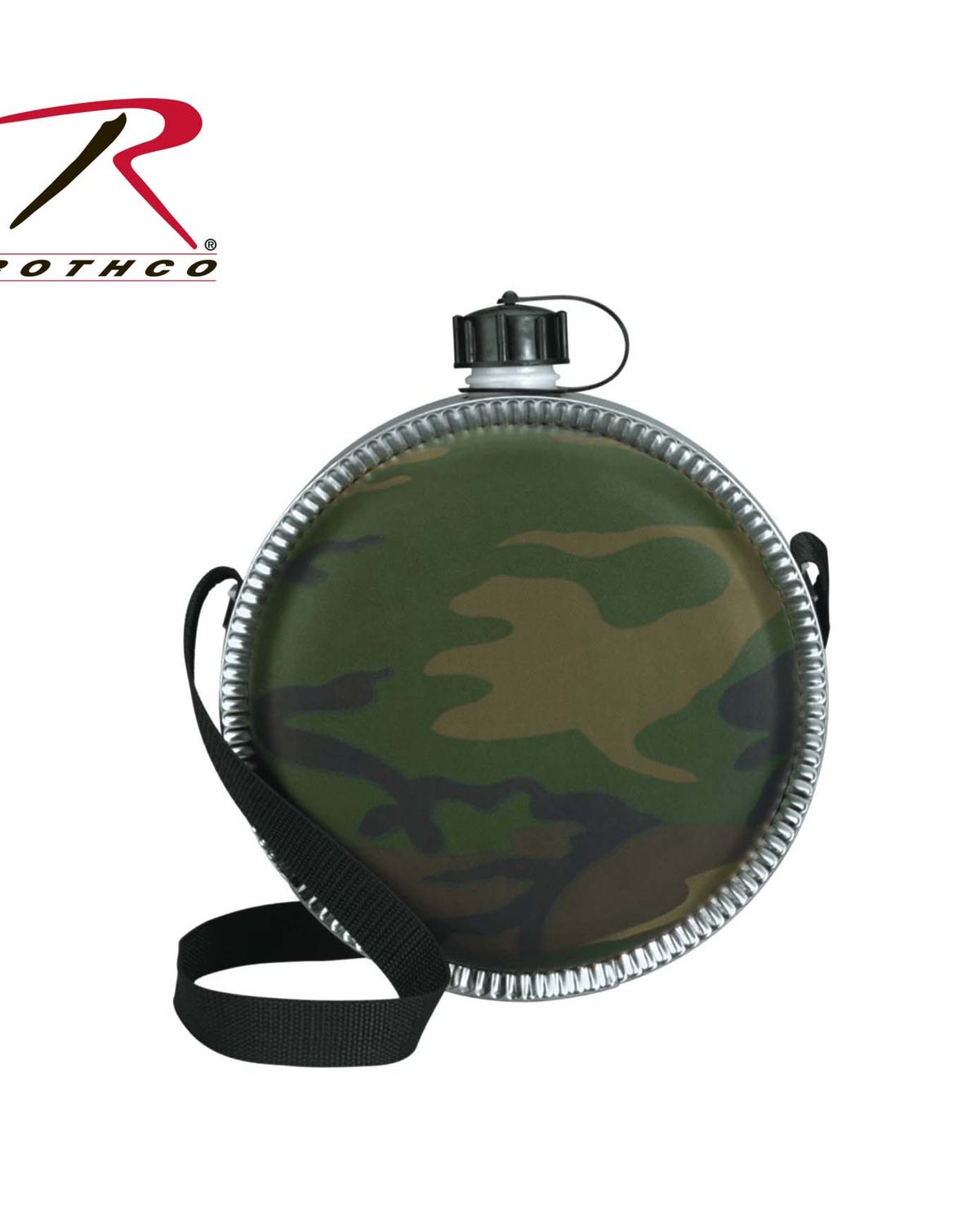 'Rothco 174 Woodland Camo 2 Qt Desert Canteen'