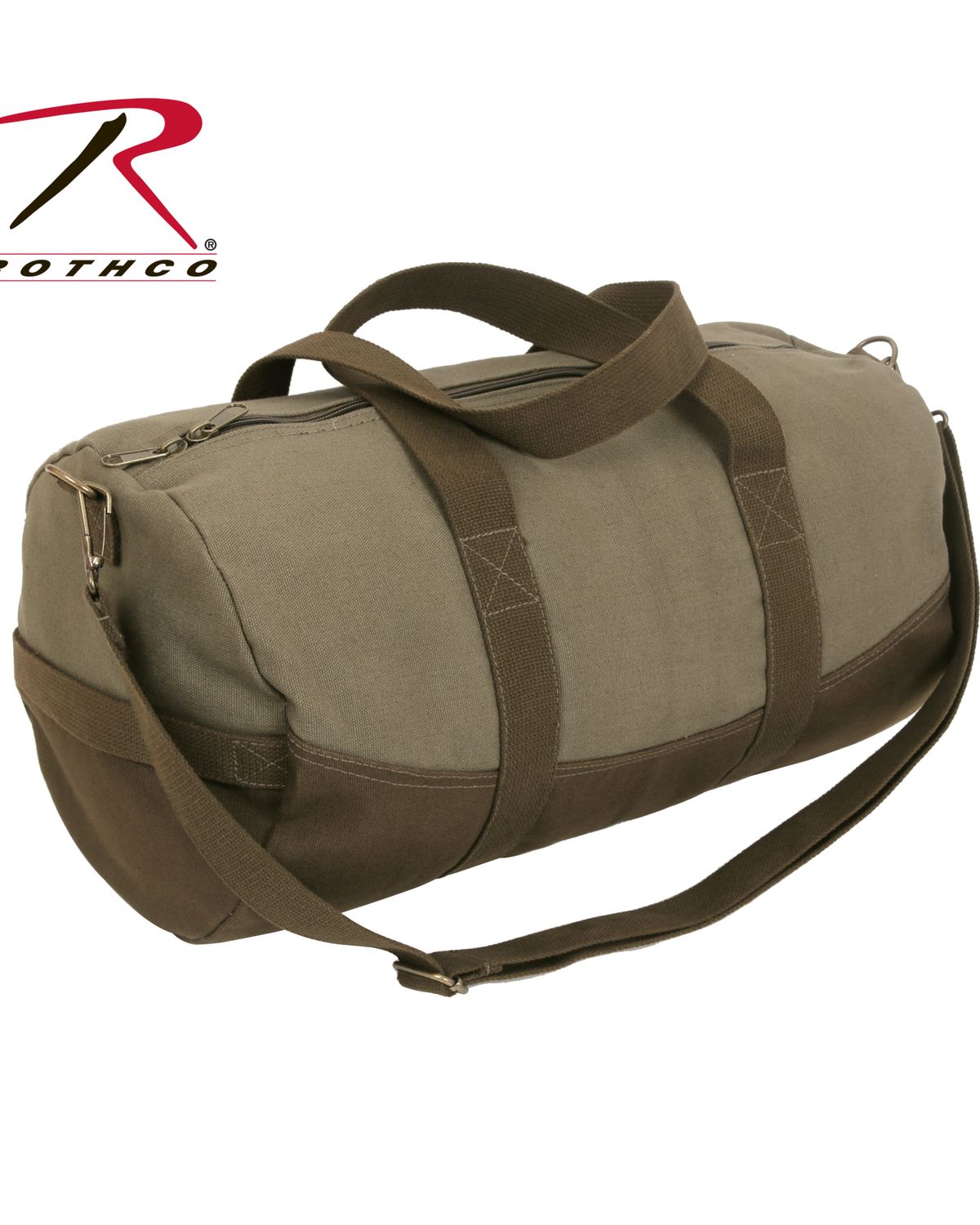 'Rothco 2220 Two-Tone Canvas Duffle Bag With Brown Bottom'