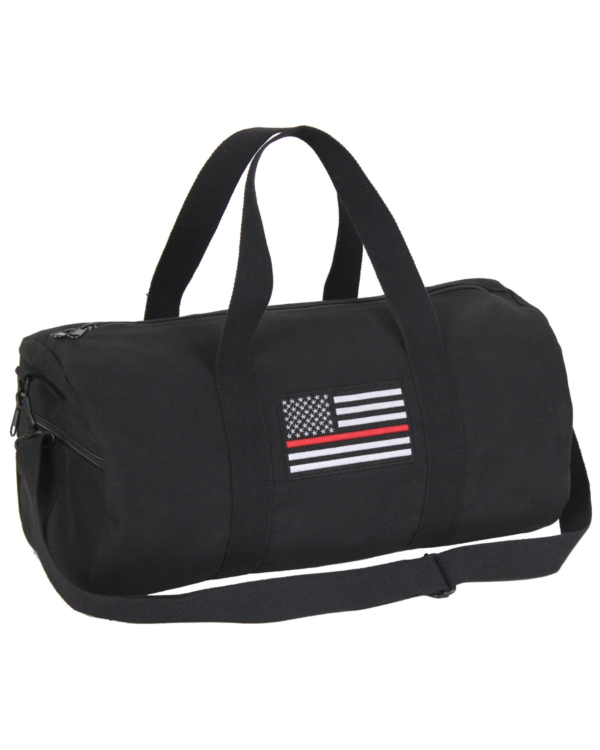 'Rothco 2260 Rothco thin red line canvas shoulder duffle bag - 19 inch'