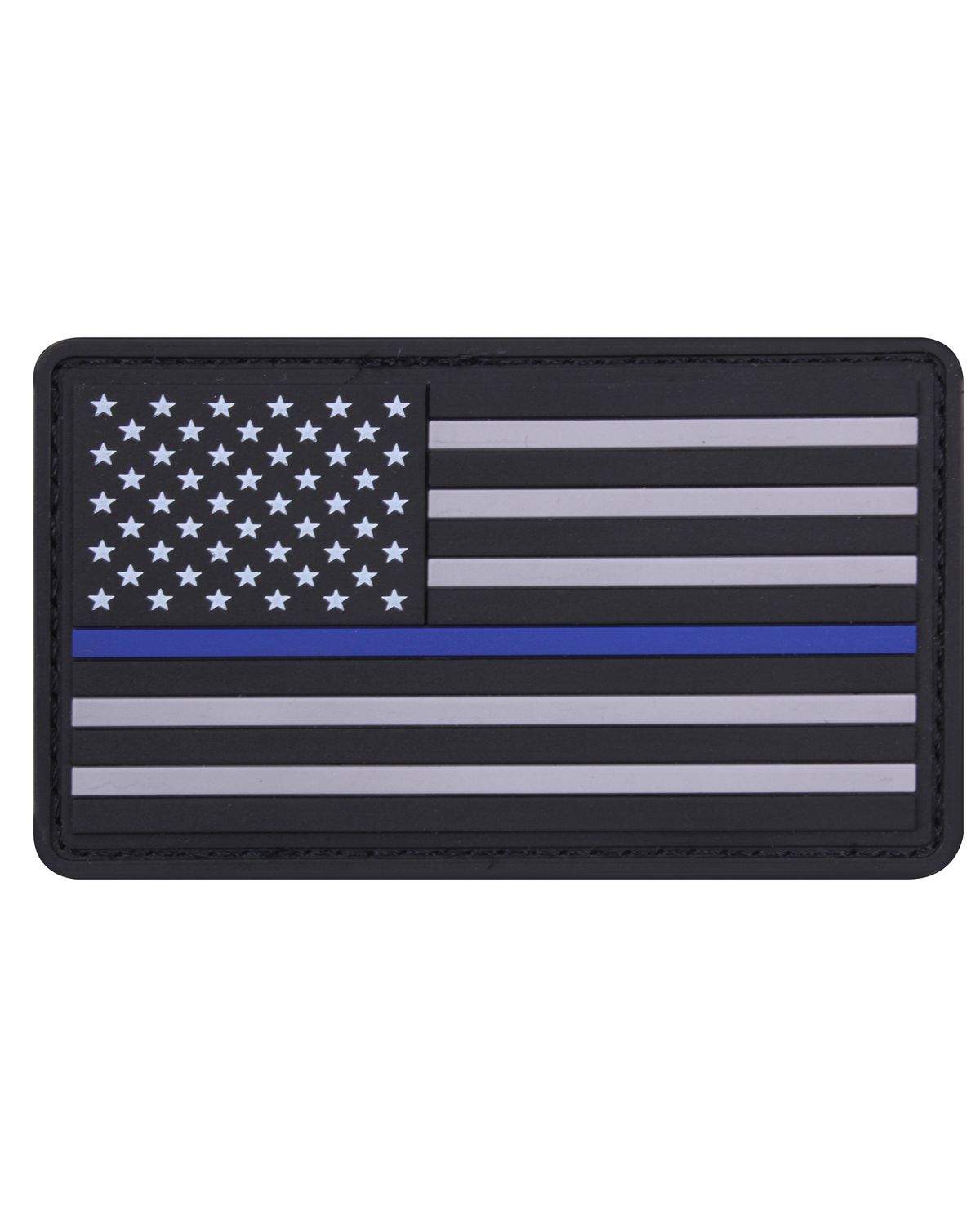 'Rothco 27789 PVC Thin Blue Line Flag Patch - Hook Back'