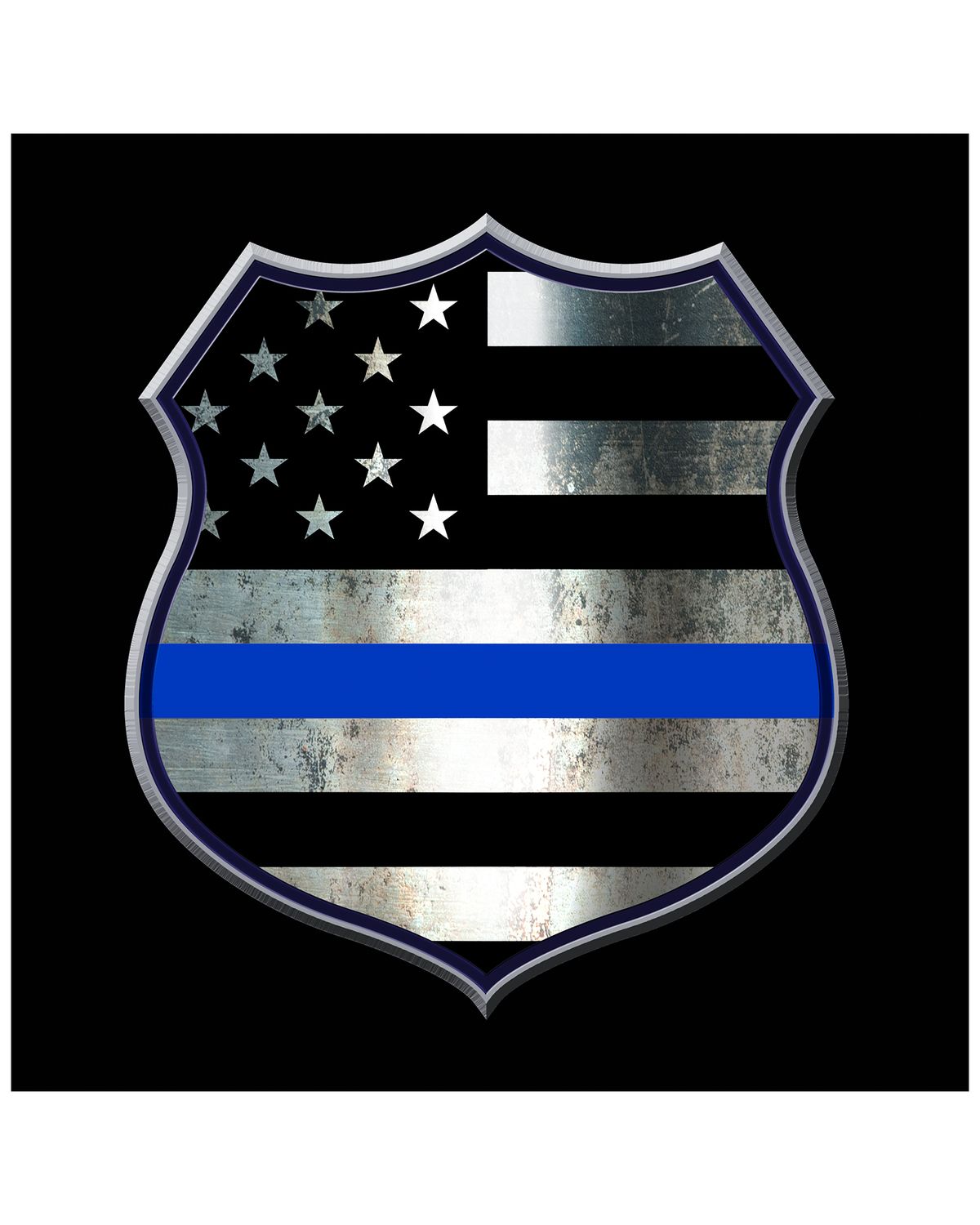 'Rothco 2937  Thin Blue Line Shield T-Shirt'