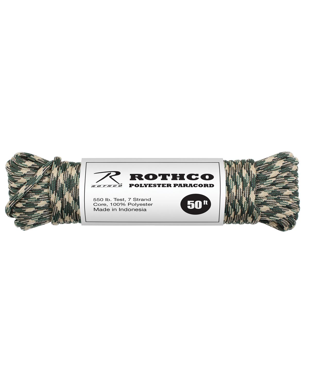 'Rothco 30812 550lb Type III Camo Polyester Paracord'