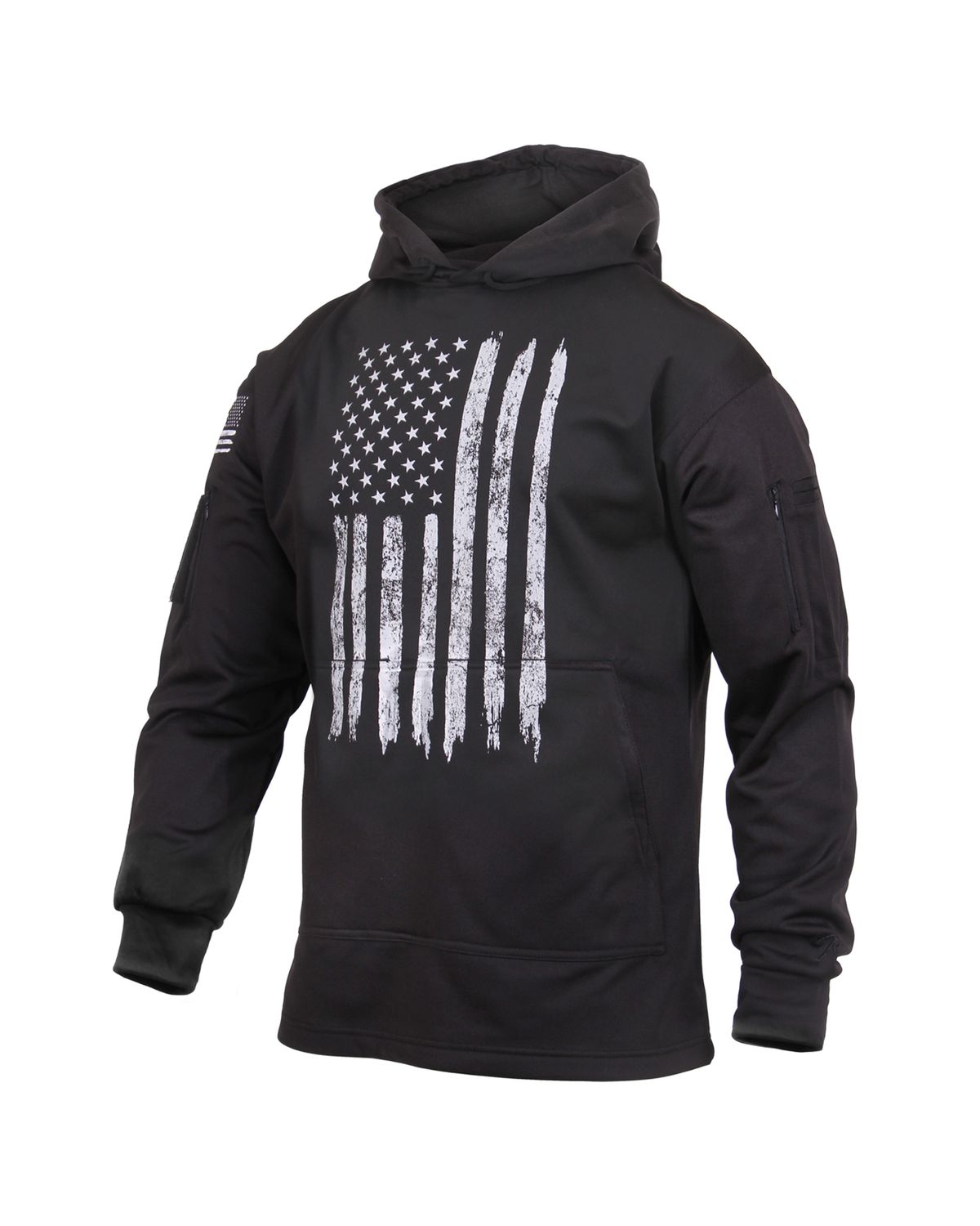 'Rothco 3166  Distressed U.S. Flag Concealed Carry Hooded Sweatshirt'