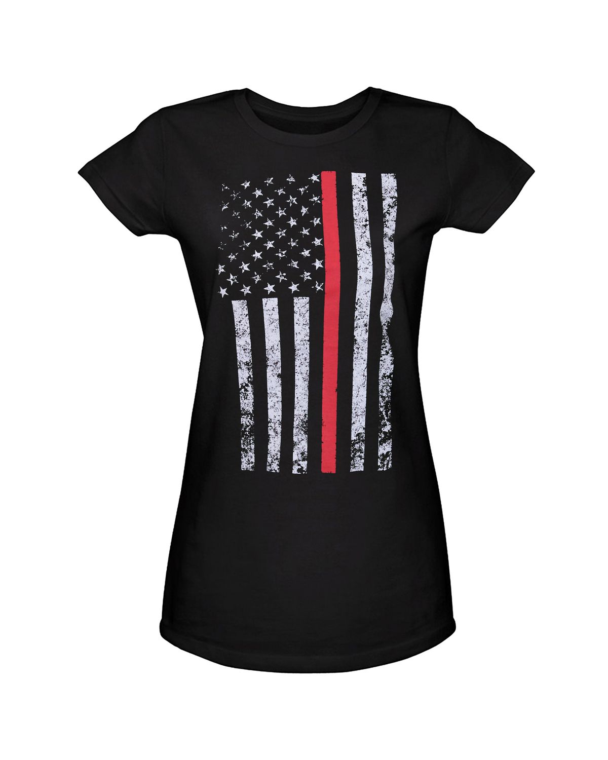 'Rothco 5698 Women's Thin Red Line Longer T-Shirt'