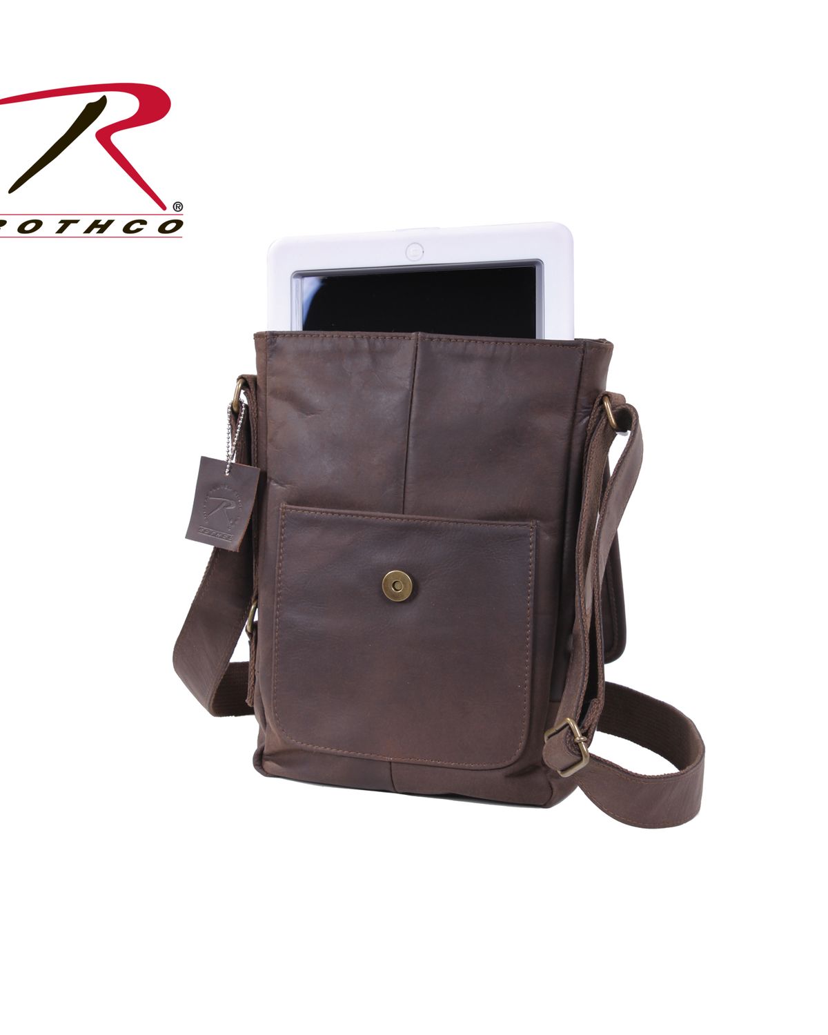 'Rothco 57950 Rothco brown leather military tech bag'