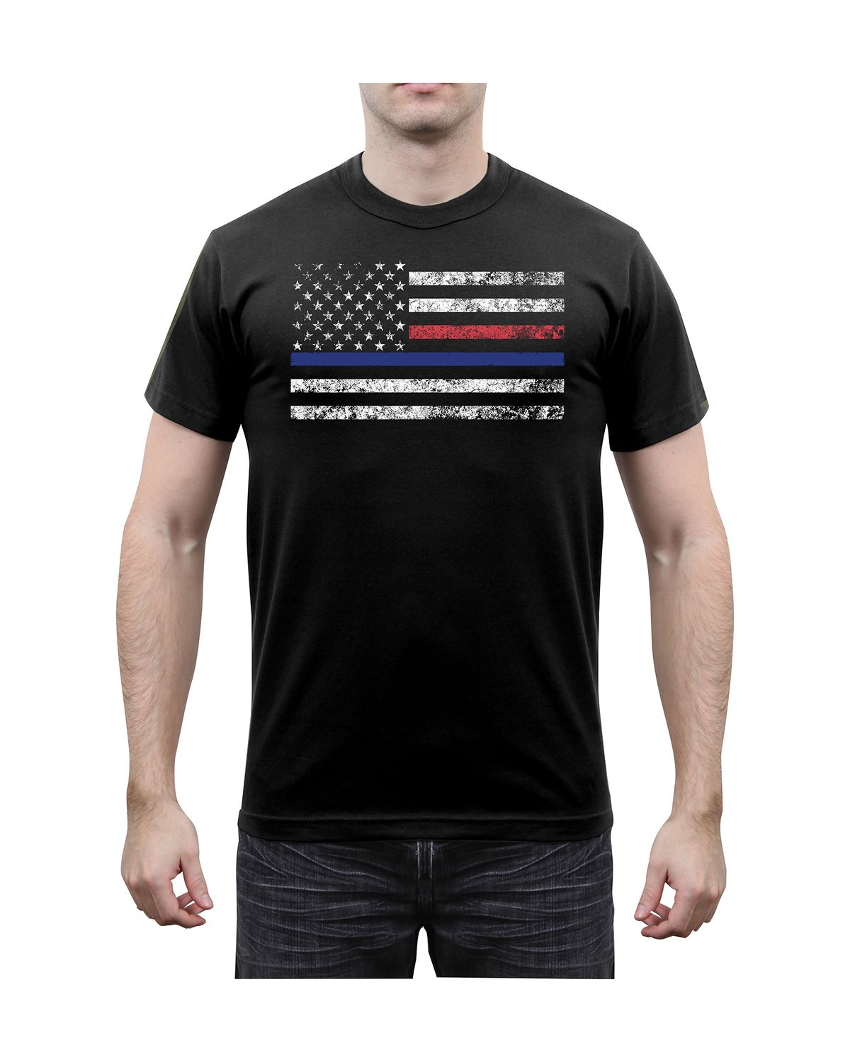 'Rothco 61660 Thin Blue Line & Thin Red Line T-Shirt'