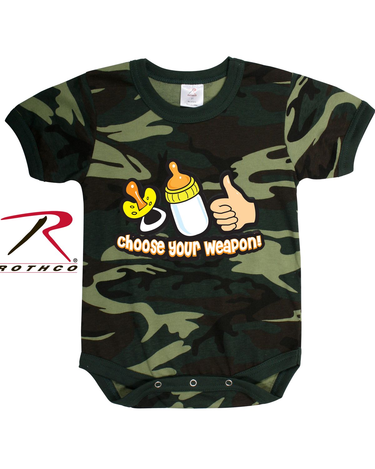 'Rothco 67077 Choose Your Weapon Infant One-Piece'