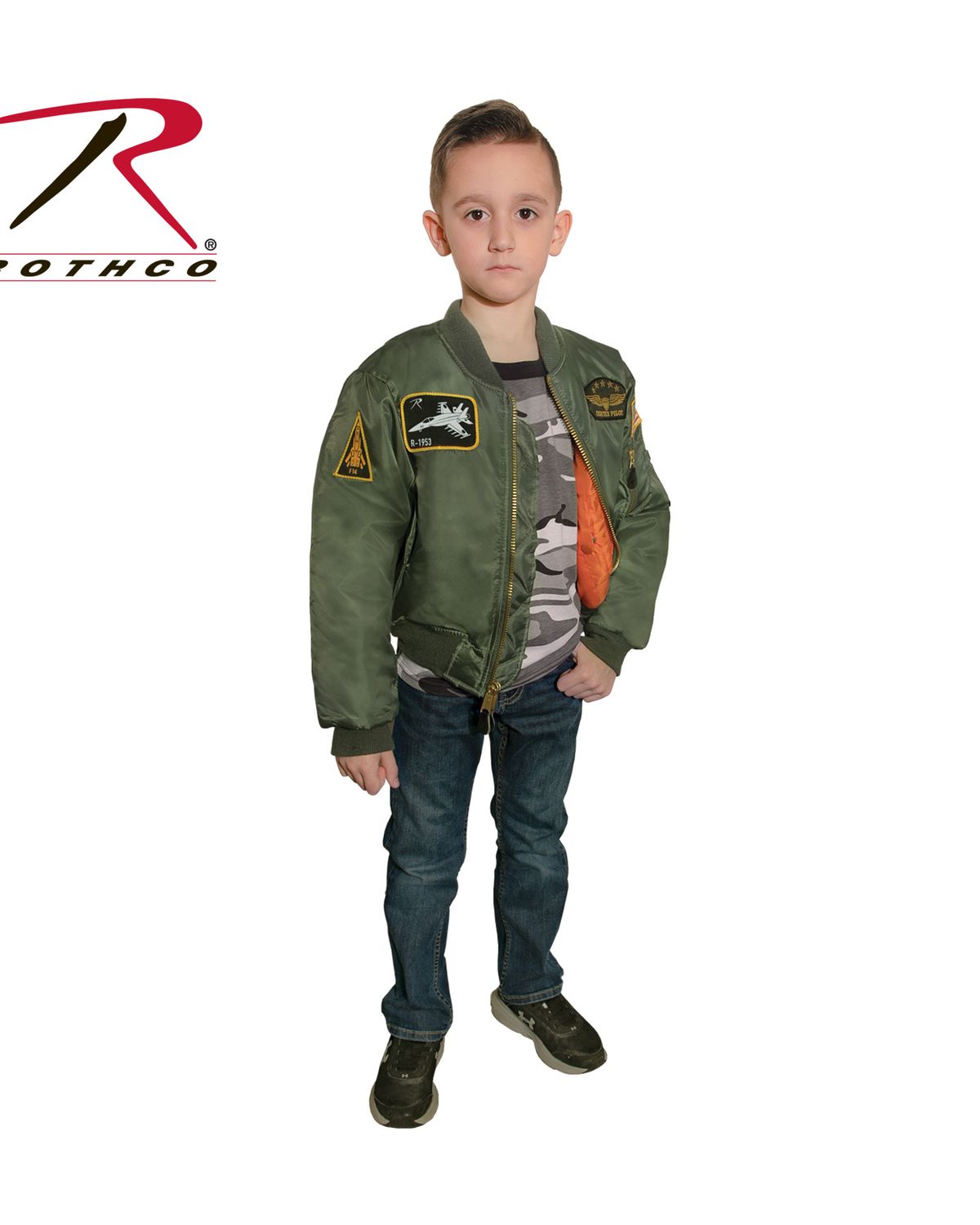 'Rothco 7340 Kids Flight Jacket with Patches'