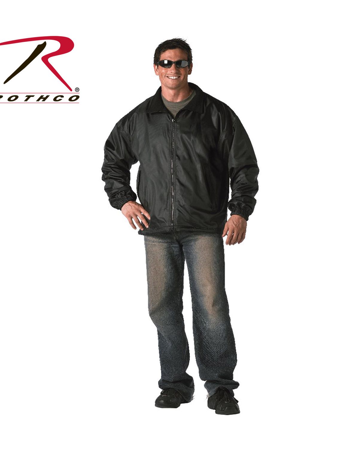 'Rothco 7606 Black Reversible Fleece-Lined Nylon Jacket'