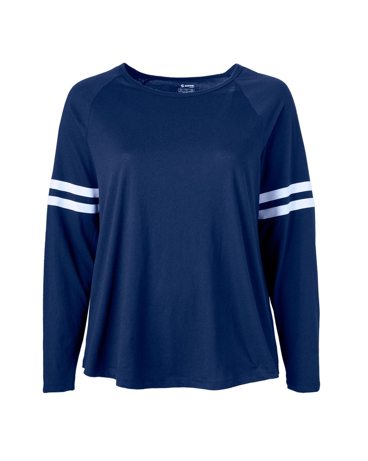 'Soffe 3056C Men's Curves Fan Crew Neck Long Sleeve Tee'