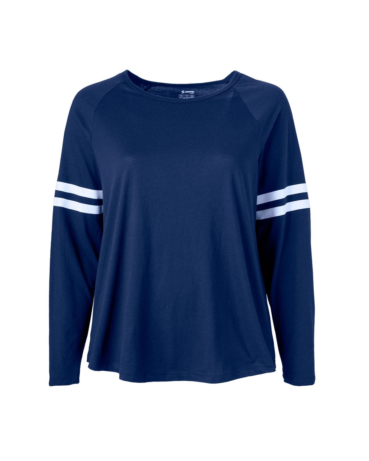 'Soffe 3056C Men's Curves Fan Crew Neck Long Sleeve Tee'