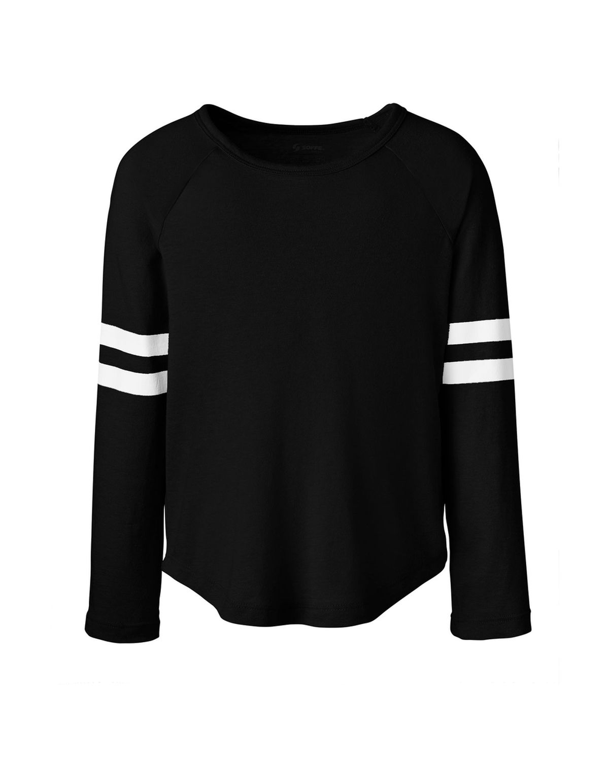 'Soffe 3056G Girls Fan Crew Neck Long Sleeve Tee'