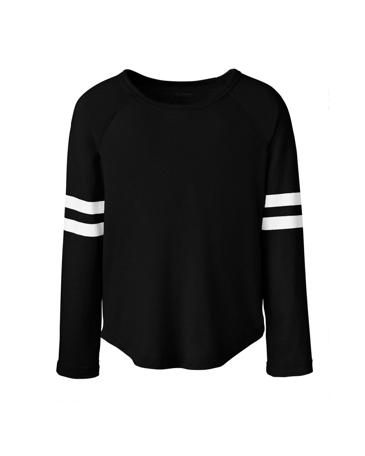 'Soffe 3056G Girls Fan Crew Neck Long Sleeve Tee'