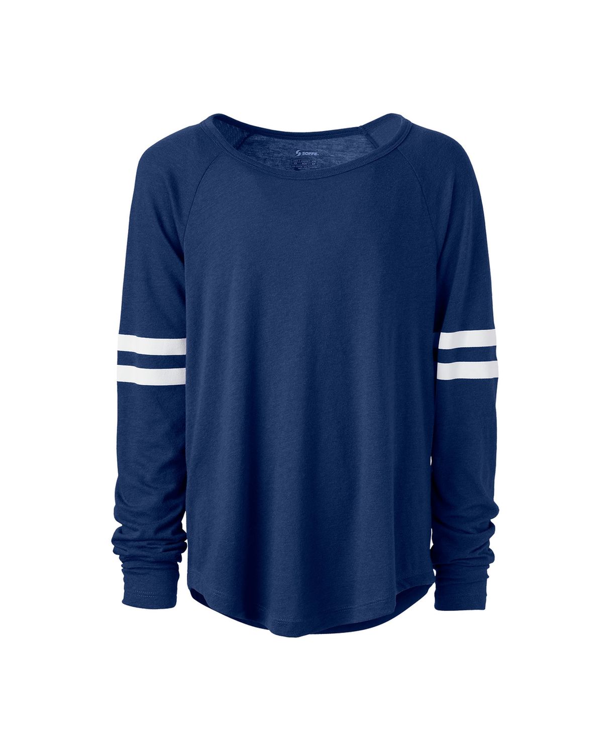 'Soffe 3056V Women's Fan Crew Neck Long Sleeve Tee'