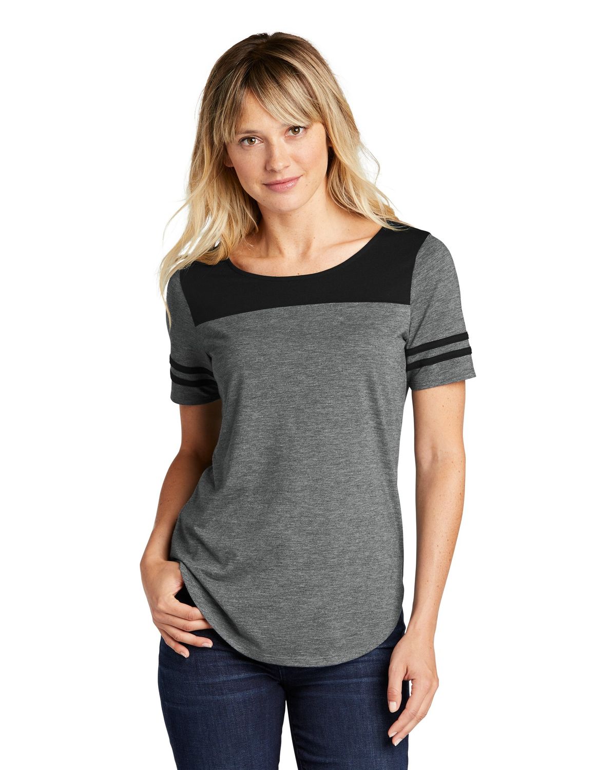 'Sport Tek LST403 Sport Tek  Ladies Posicharge  Tri Blend Wicking Fan Tee.'