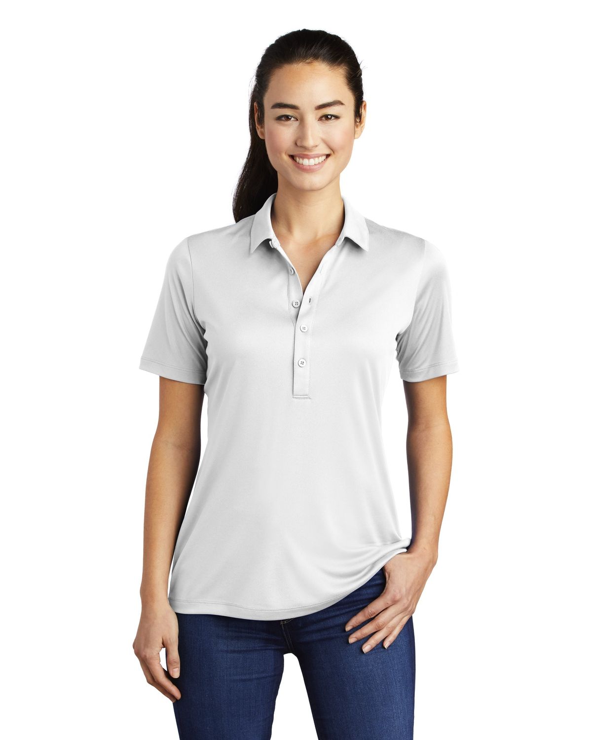 'Sport Tek LST520 Sport Tek  Ladies Posi Uv  Pro Polo.'